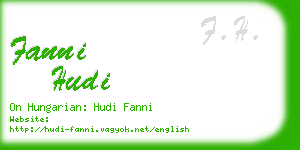 fanni hudi business card